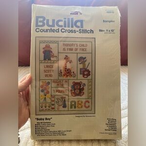 Bucilla Counted Cross-Stitch baby boy Kit